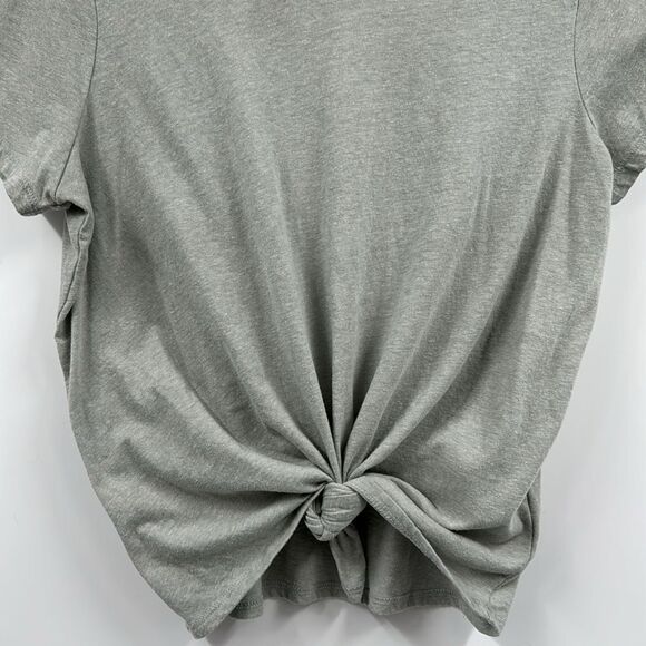 Madewell Knot Front Tee in Gray Medium - Picture 4 of 7